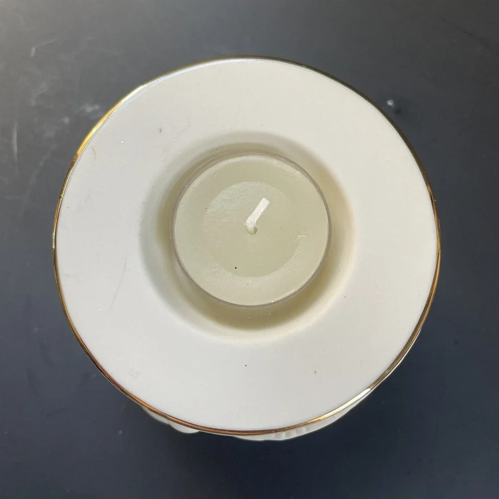 Lenox Radiant Light Dove Votive‎ Candle Holder w/Candle Christmas 3 1/2